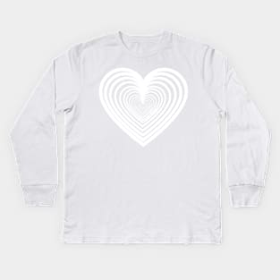 white multi Heart love - Gift - Vintage Summer Kids Long Sleeve T-Shirt